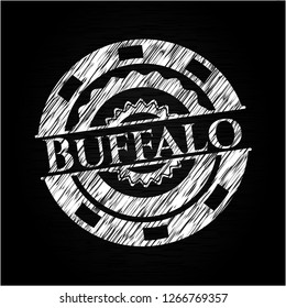 Buffalo with chalkboard texture