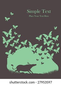 The Buffalo chased the butterfly