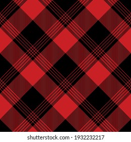 Buffalo Check Pattern Vector Black Red Stock Vector (Royalty Free ...