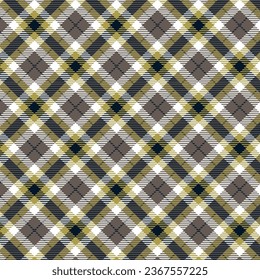 Buffalo check plaid pattern in black, beige, white. Seamless herringbone textured tartan set for spring summer autumn winter flannel shirt, scarf, blanket, duvet cover, other modern textile design.