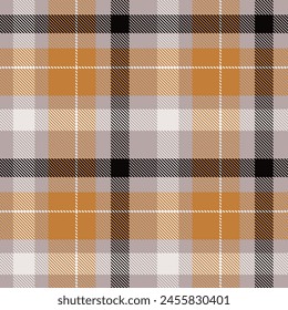 Buffalo check plaid pattern in black, beige, white. Seamless herringbone textured tartan set for spring summer autumn winter flannel shirt, scarf, blanket, duvet cover, other modern textile design.