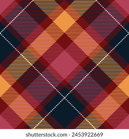 Buffalo check plaid pattern in Multicolor. Diagonal Seamless herringbone textured tartan set for spring summer autumn winter flannel shirt, scarf, blanket, duvet cover, other modern textile design.