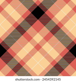 Buffalo check plaid pattern in Multicolor. Diagonal Seamless herringbone textured tartan set for spring summer autumn winter flannel shirt, scarf, blanket, duvet cover, other modern textile design.