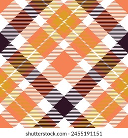 Buffalo check plaid pattern in Multicolor. Diagonal Seamless herringbone textured tartan set for spring summer autumn winter flannel shirt, scarf, blanket, duvet cover, other modern textile design.