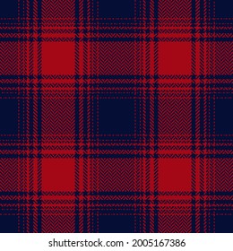 Buffalo check plaid pattern in red and black. Seamless herringbone textured ombre tartan plaid vector for flannel shirt, blanket, throw, other modern spring autumn winter fashion fabric design.