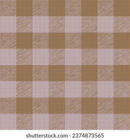 Buffalo Check Plaid Vector Pixel Patterns in Beige and Hazelnut, Trendy Fashion Check Textures, Hipster Style Backgrounds. timeless elegance
