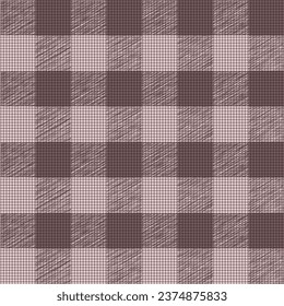 Buffalo Check Plaid Vector Pixel Patterns in Rose Taupe, Trendy Fashion Check Textures, Hipster Style Backgrounds. timeless elegance, illustration vector set for scarf, blanket, other modern prints.