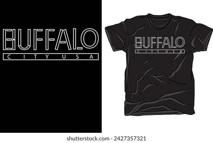 BUFFALO City USA Vektor T-Shirt