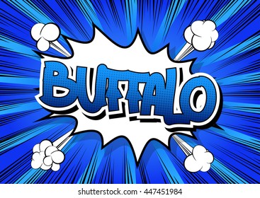 Buffalo - Comic book style word