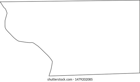 Buffalo County map in the state of south dakota