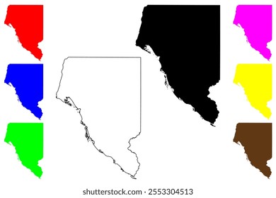 Buffalo County, State of Wisconsin (U.S. county, United States of America, US) map vector illustration, scribble sketch Buffalo map