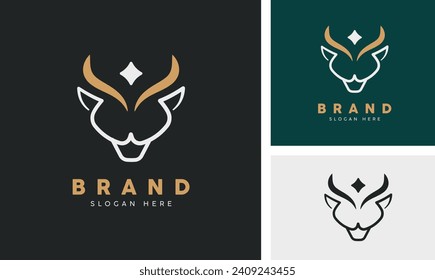 Buffalo Cow Bull Head logo design