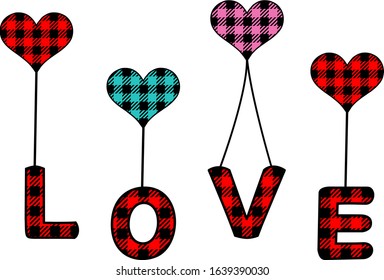 Buffalo design Balloons and love text. vector