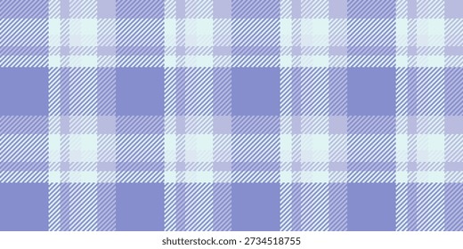 Fondo a cuadros de tela de búfalo, bonito Vector sin costuras textil. Patrón de textura de cuadros de servicio tartán en paleta de colores claros y azules.