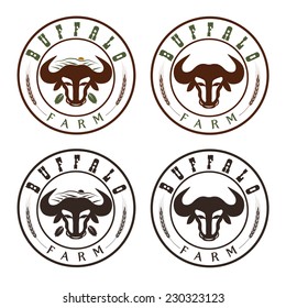 buffalo farm vintage labels set