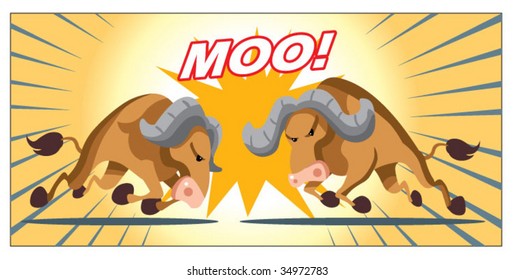 buffalo fighting