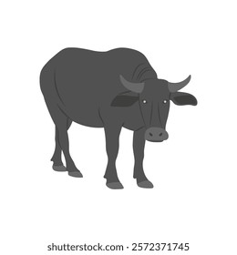 Buffalo Flat Icon, Vector illustration