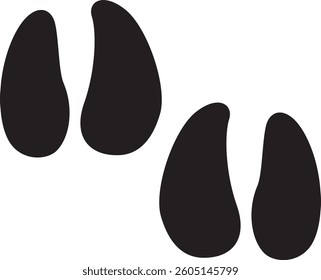 buffalo footprints, Buffalo footprint silhouette.