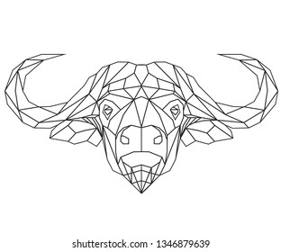 buffalo geometric line art design