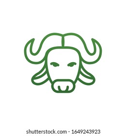 Buffalo gradient style icon design, Biodiversity life natural nature and adorable theme Vector illustration