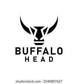 Buffalo Head Abstract Logo Design Icon Design Illustration Vector