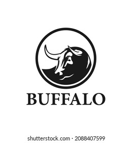 Buffalo head in circle logo inspiration