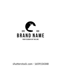buffalo head design logo vector template