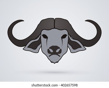 Buffalo head graphic vector.