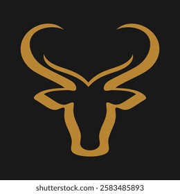 Buffalo Head Horn Logo Design, Cow Horn Logo, Horn Vector, Silhouette, Ilaustration, Animal Husbandry, Agriculture, Animal, Symbol, Wild, Background, Abstract, Silhouette, Isolated, Horned, Wildlife, 