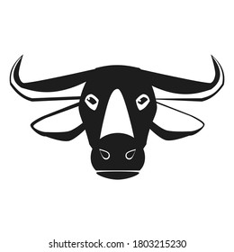 icono de la cabeza de búfalo. logotipo de la cabeza de búfalo sobre fondo blanco. Animales salvajes. ilustración vectorial