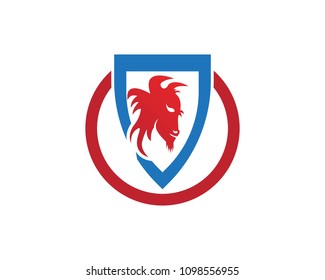 Buffalo head icon logo vector template