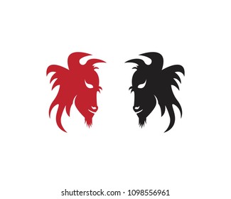Buffalo head icon logo vector template