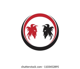 Buffalo head icon logo vector template