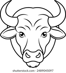 Buffalo head icon silhouette vector illustration 2