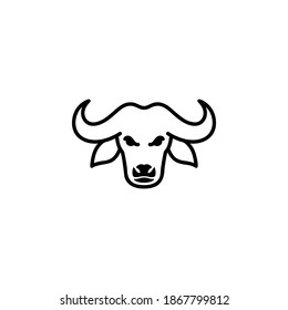 Buffalo head icon vector illustration