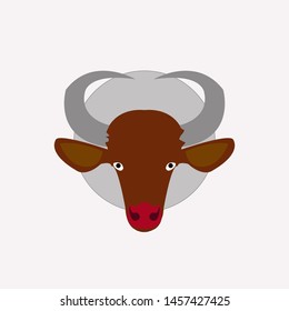 buffalo head illustrations animal concept