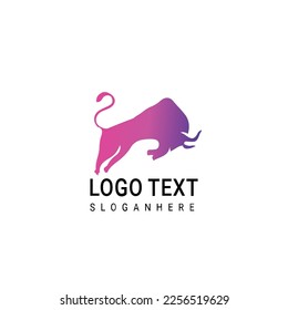 buffalo head logo, abstract bull head logo vector