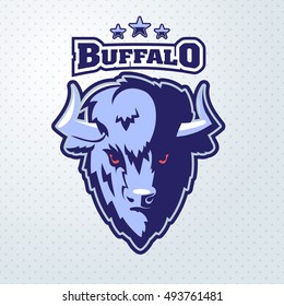 Buffalo Head Logo Mascot Emblem Talisman Stock Vector (Royalty Free ...