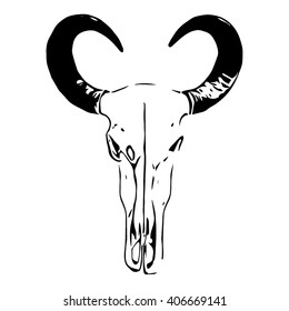 Buffalo Head Symbol on white background