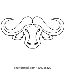 Buffalo head, vector design