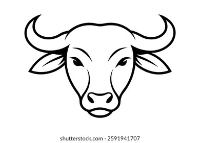 A buffalo head vector illustration 