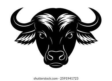 A buffalo head vector illustration 