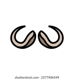 buffalo horn animal color icon vector. buffalo horn animal sign. isolated symbol illustration