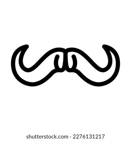 buffalo horn animal line icon vector. buffalo horn animal sign. isolated contour symbol black illustration