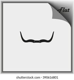 Buffalo horns icon.
