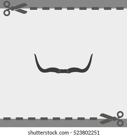 Buffalo horns icon.