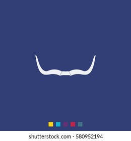 Buffalo horns icon.