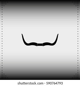 Buffalo horns icon.
