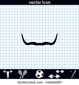 Buffalo horns icon.