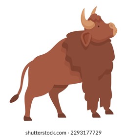 Buffalo icon cartoon vector. Bison animal. American bull